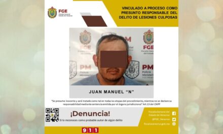 Lo vinculan a proceso en Misantla por el delito de lesiones culposas