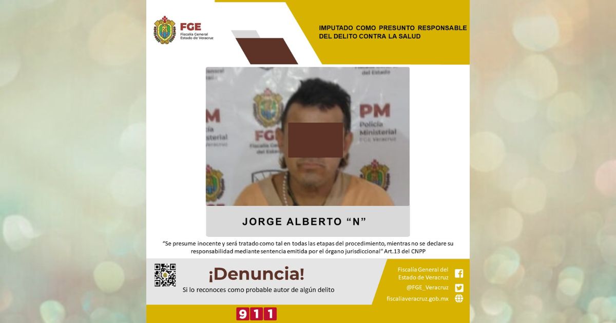 Misantla: Imputado por delitos contra la salud