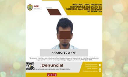 Imputado como presunto responsable del delito de homicidio calificado en grado de tentativa en Misantla