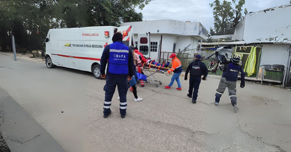 Accidente de Motocicleta en Pánuco deja 2 Lesionados