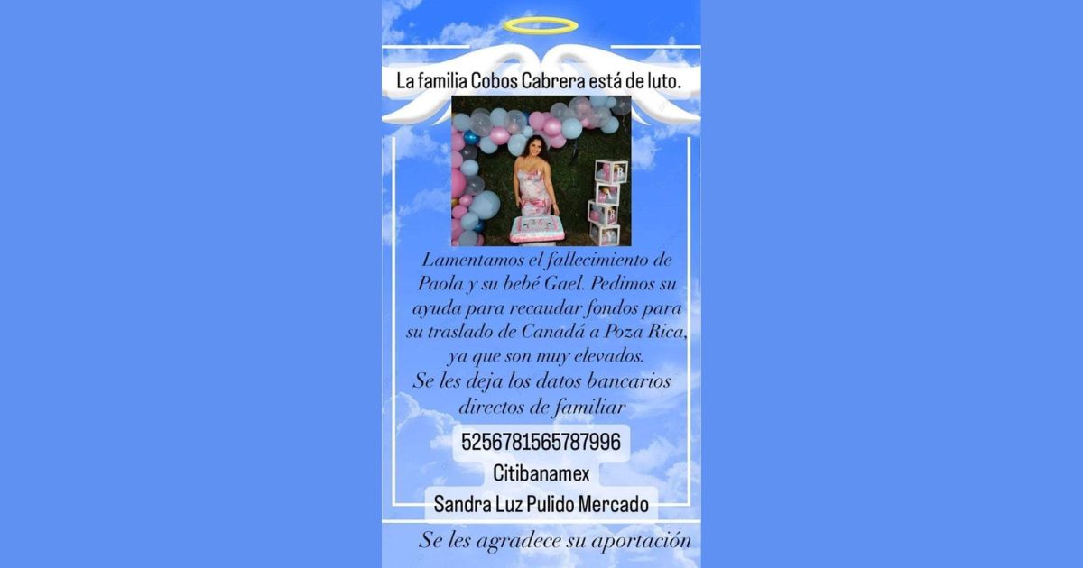 Solicitan apoyo para repatriar los restos de una pozarricence y su bebé