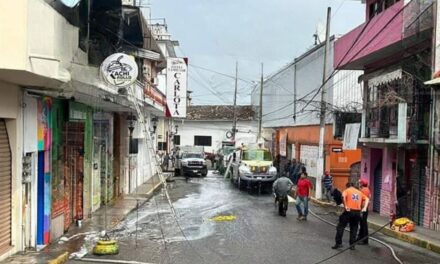 Incendio en zona centro de Papantla