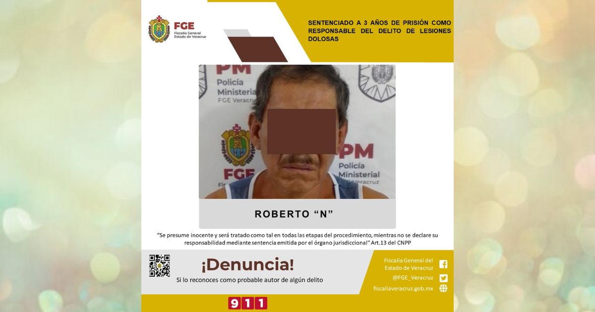 Martinez de la Torre: Sentenciado a 3 años de prisión por el delito de lesiones dolosas