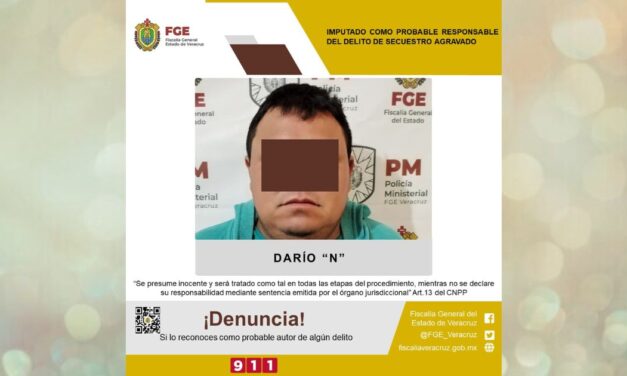 Papantla: Imputan a sujeto por el delito de secuestro agravado