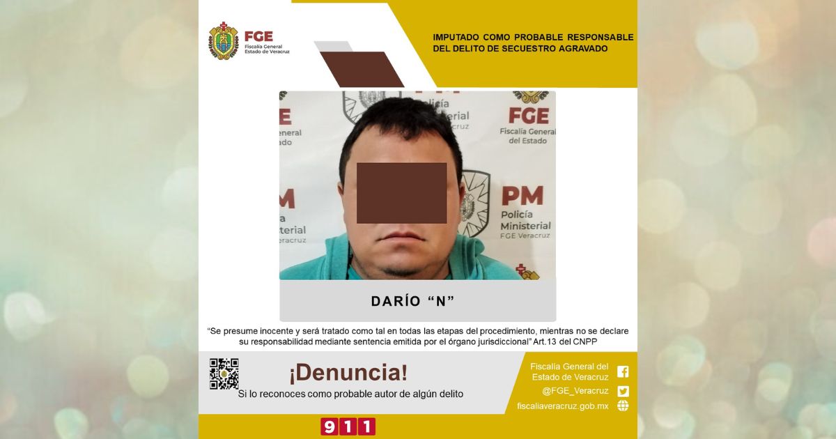 Papantla: Imputan a sujeto por el delito de secuestro agravado