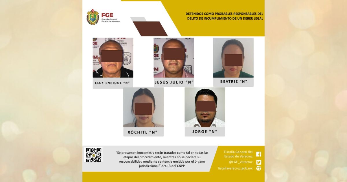 Fiscalía de Veracruz Actúa contra Corrupción: Detenidos por Incumplimiento de Deber Legal