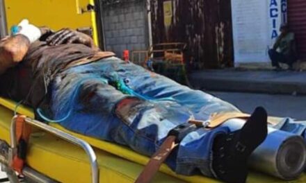 Le falló el “gato” y terminó aplastado en Naranjos