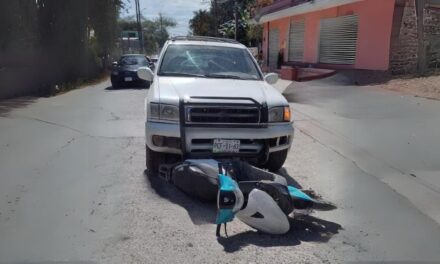 Álamo: Intentó rebasar una camioneta y terminó mal