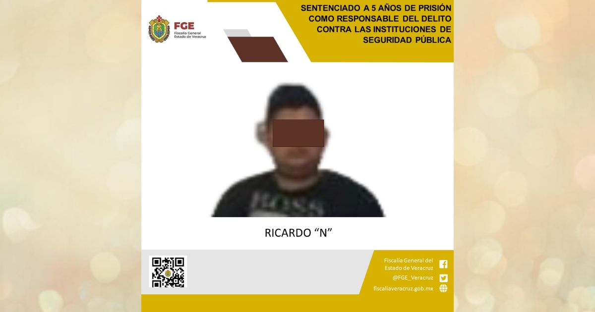 Le dan 5 años de prisión  por delito contra las instituciones de seguridad pública en Martínez de la Torre