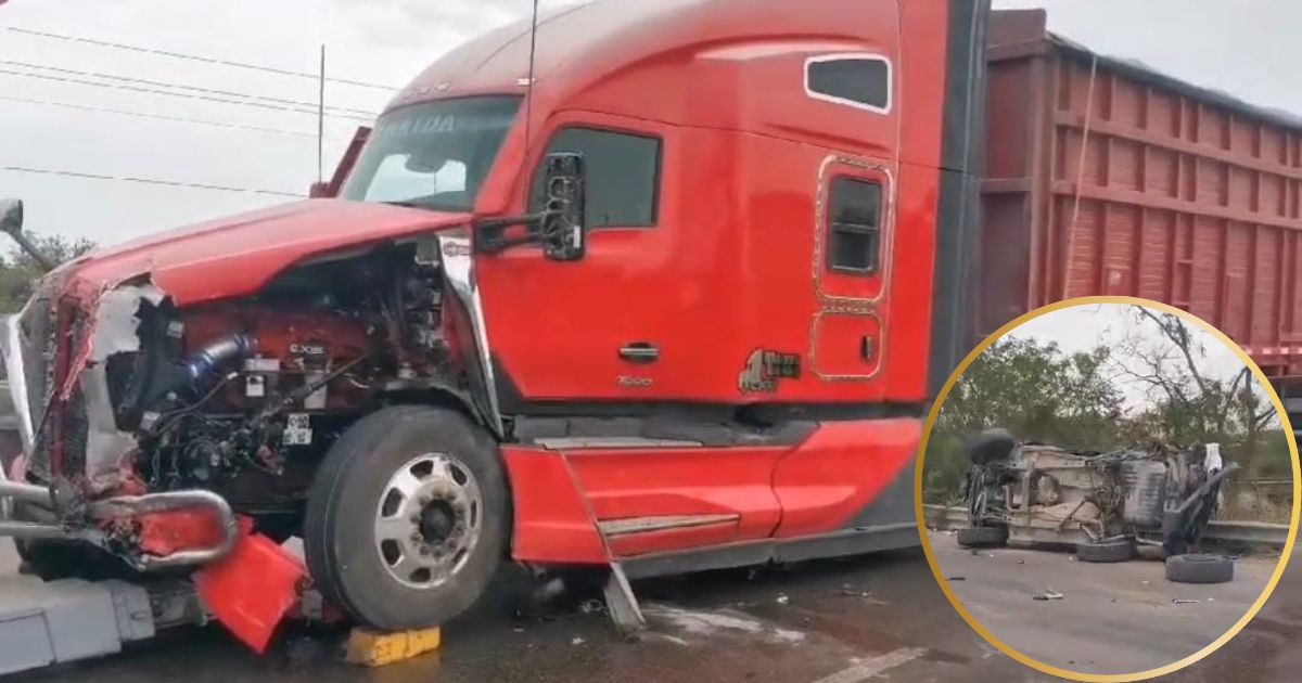 Pánuco: Terrible choque entre tráiler y vagoneta deja un muerto y tres personas lesionadas