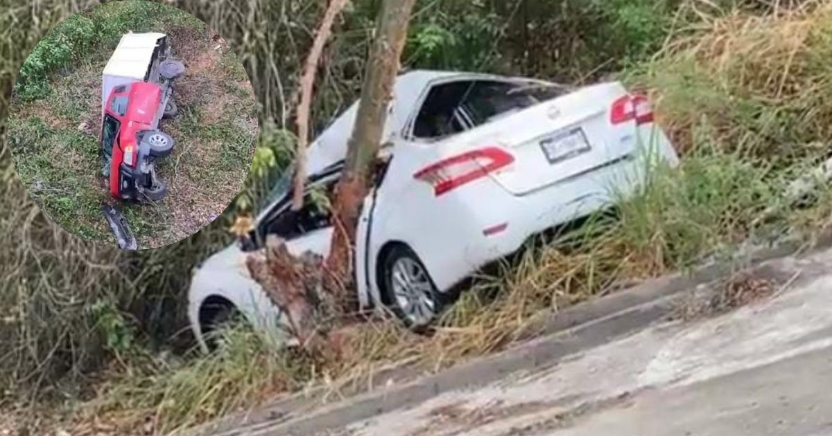 Tantoyuca: ¡Dos accidentes seguidos en el puente de San Sebastián!