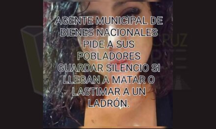 Álamo: Agente municipal de Bienes Nacionales exhorta a hacer “justicia” por mano propia