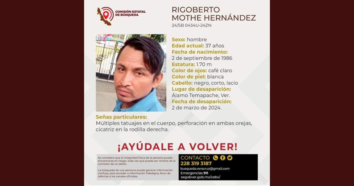 Alamense cumple un mes desaparecido