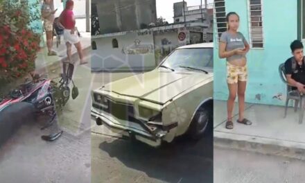 Motociclista se estrella contra automóvil en Álamo