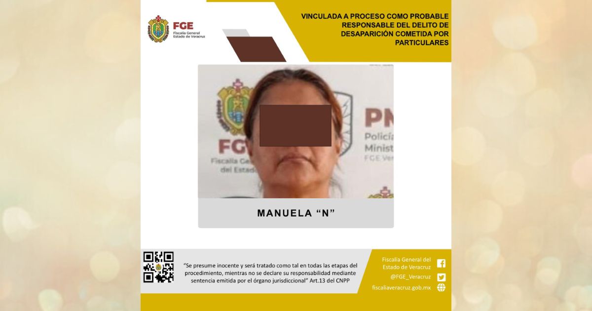 Naranjos: Vinculada a proceso por el delito de desaparición cometida por particulares