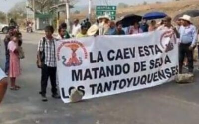 Bloquean carretera en Tantoyuca por crisis de agua