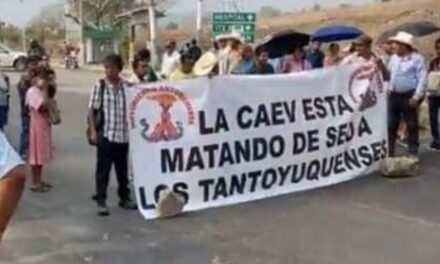 Bloquean carretera en Tantoyuca por crisis de agua