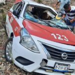 Trágico accidente en Tantoyuca: Fallece enfermera en volcadura de taxi