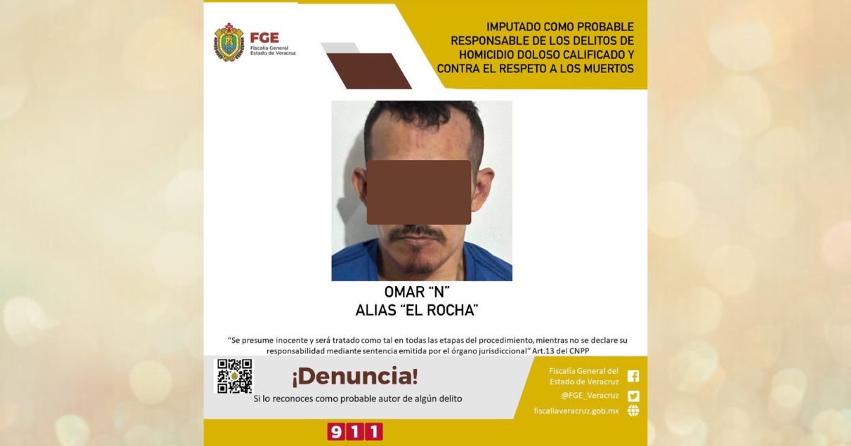 Álamo: Imputado por los delitos de homicidio doloso calificado y contra el respeto a los muertos