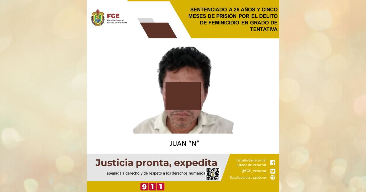 Pánuco: Sentenciado a 26 años y cinco meses de prisión por tentativa de feminicidio