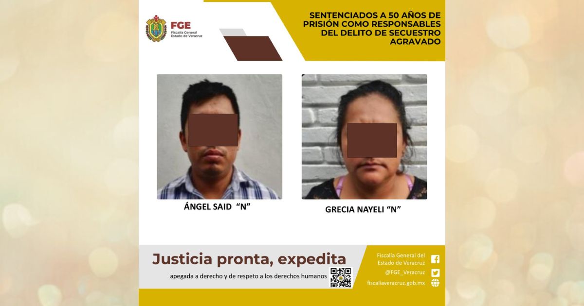 Sentenciados a 50 años de prisión por el delito de secuestro en Poza Rica