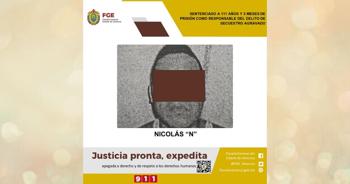 Tihuatlán: Sentenciado a 111 años de prisión por el delito de secuestro