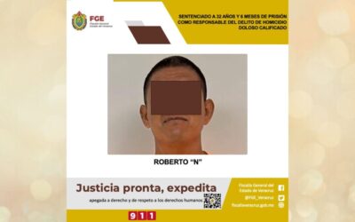 32 años y 6 meses de prisión  por el delito de homicidio en Tampico Alto