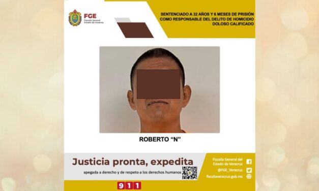 32 años y 6 meses de prisión  por el delito de homicidio en Tampico Alto