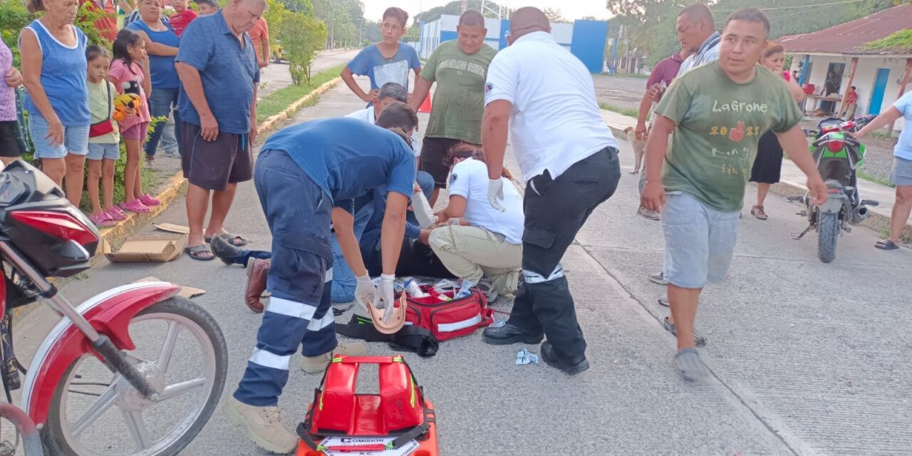 Choque de motos en Potrero del Llano: Dos lesionados