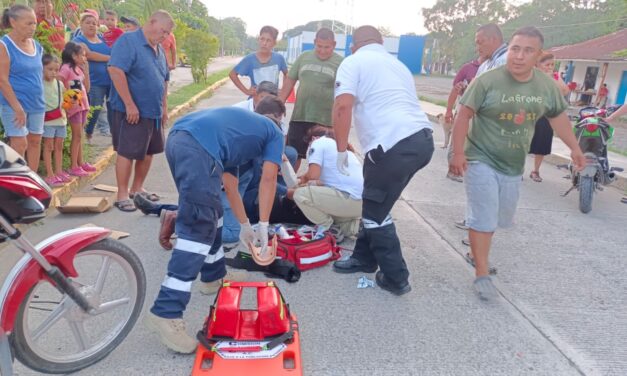 Choque de motos en Potrero del Llano: Dos lesionados