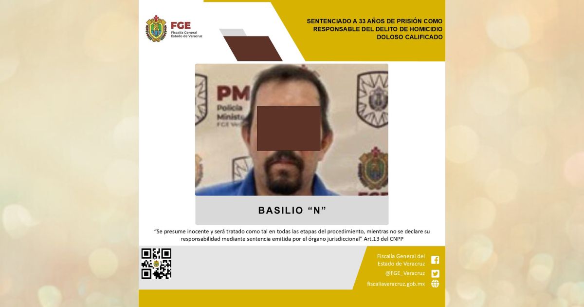 Huayacocotla: Sentenciado a 33 años de prisión por el  delito de homicidio doloso calificado