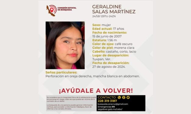Desaparición de joven alamense en Tuxpan moviliza a la ciudadanía y autoridades