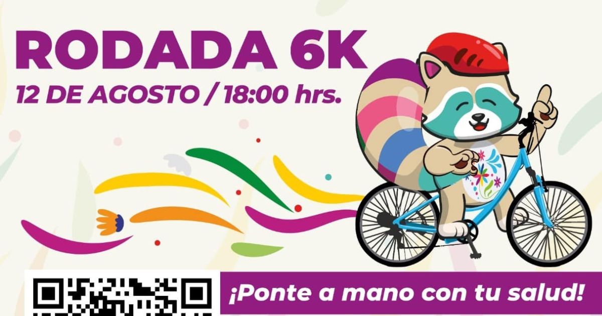 Tuxpan: Participa con toda la familia en la “Rodada 6 K” que se realizará este lunes 12 de agosto, a las 18:00 horas, con salida en la Unidad Deportiva