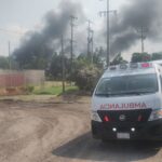 Incendio en bodega de la empresa Nitrocor en Pánuco