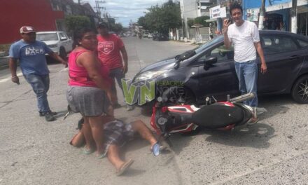 Coche contra moto: Taquero atropellado en Álamo, Veracruz
