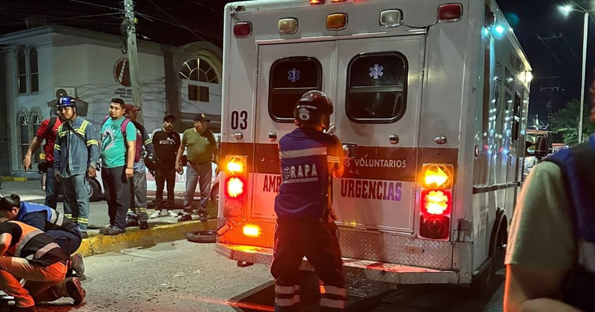Accidente de motocicleta en Pánuco deja tres heridos, dos de ellos  se reportan graves