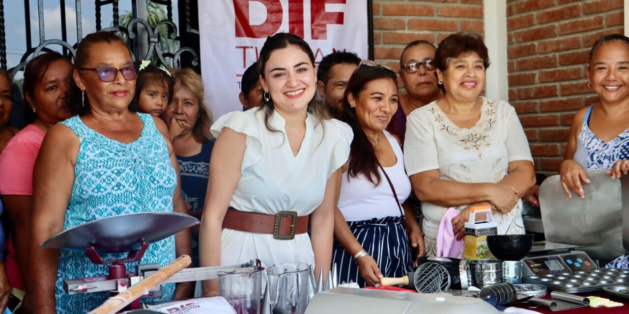 DIF Tuxpan entrega equipo de panadería, repostería y pizzería a familias de Montegrande
