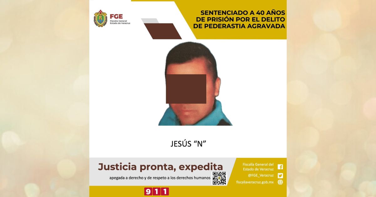 Tihuatlán: 50 años de prisión por pederastia agravada