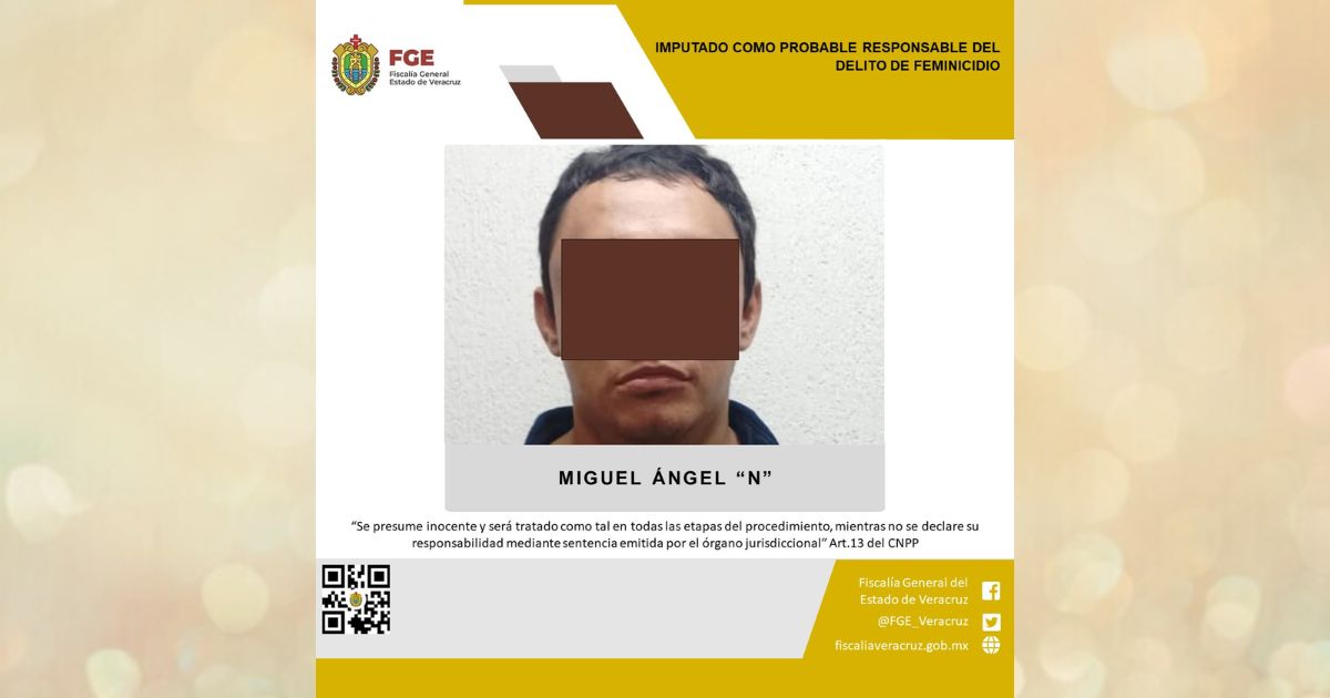 Imputado por delito de feminicidio en Poza Rica