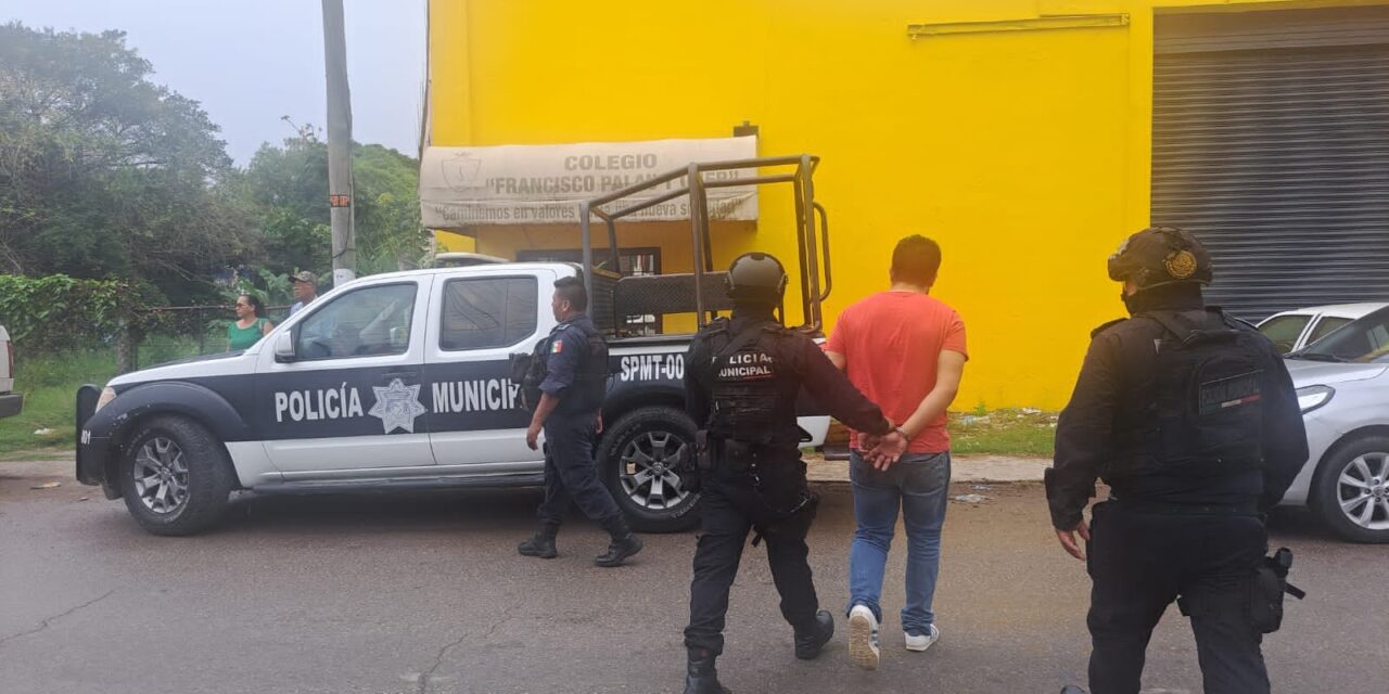 Atrapan presunto carterista en Tantoyuca