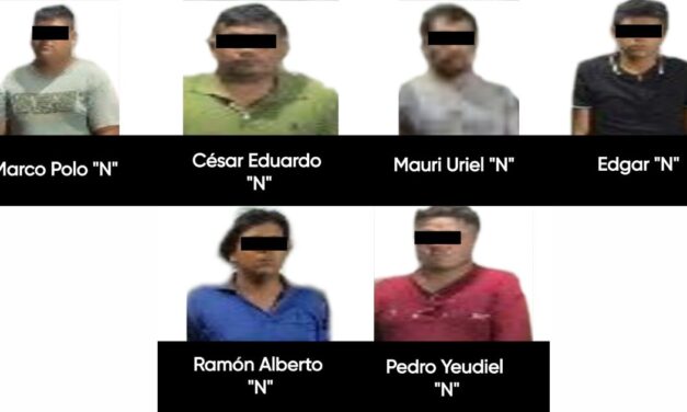 Aprehende SSP a seis hombres armados en Coatzintla por presuntos delitos contra las instituciones