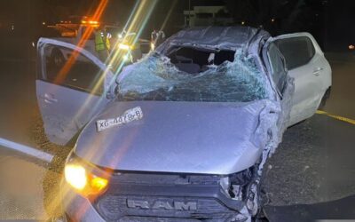 Accidente en la México-Tuxpan deja dos personas lesionadas