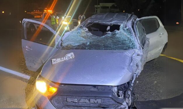 Accidente en la México-Tuxpan deja dos personas lesionadas