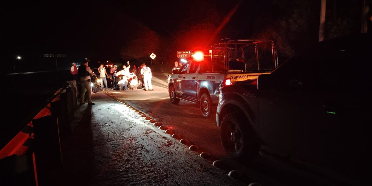 ¡Debía estar en la escuela! Menor de edad sufre accidente tras derrapar su motocicleta en la Tuxpan-Tampico