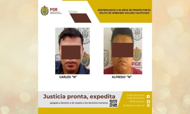 Sentenciados a 60 años de prisión  por homicidio doloso de familia papanteca