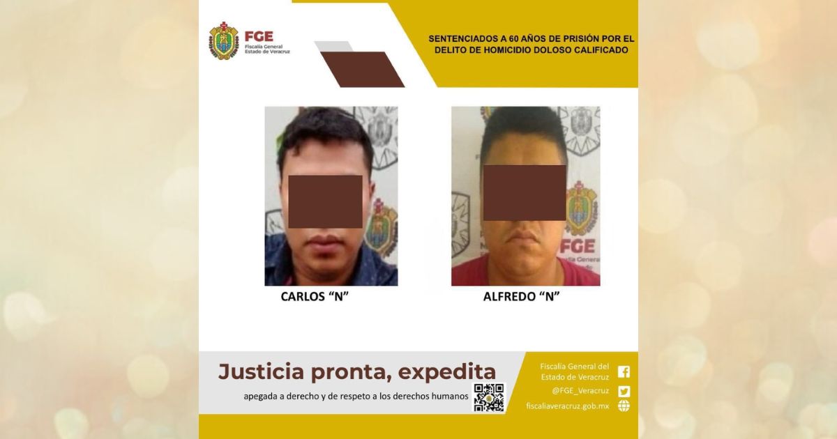 Sentenciados a 60 años de prisión  por homicidio doloso de familia papanteca
