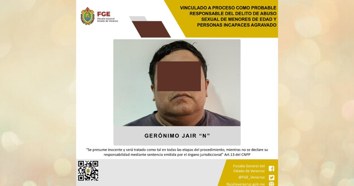 Vinculado a proceso por el delito de abuso a menor de edad en Pueblo Viejo