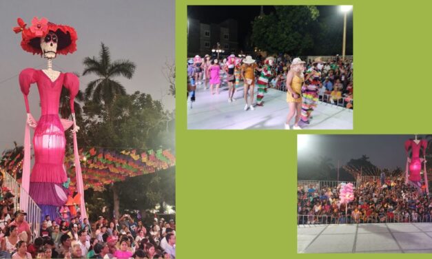 Con Catrina de quince metros de altura Pánuco da inicio a las festividades de Día de Muertos