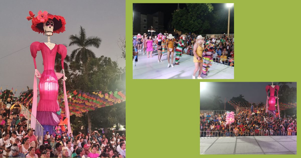 Con Catrina de quince metros de altura Pánuco da inicio a las festividades de Día de Muertos