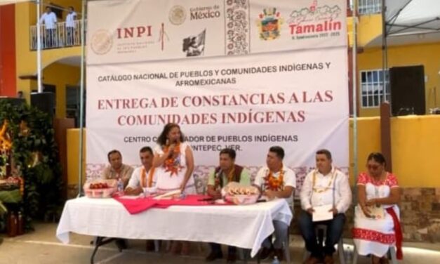 Tamalín es reconocido en el Catálogo Nacional de Pueblos y Comunidades Indígenas y Afromexicana